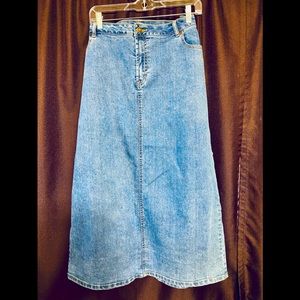 Jessica London Long Jean Skirt
